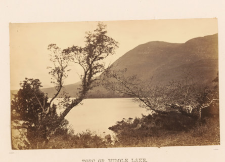 Torc or Middel Lake, View of Middel Lake, photograph, page, photographer: John Hudson, Killarney, c