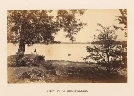 View from Innisfallen, View from Innisfallen with an unknown woman by the water, photograph, page,
