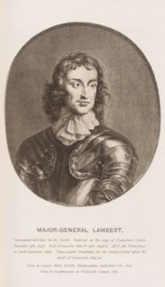 Reproduction of a print of a portrait of John Lambert by Jacob Houbraken, Major-General Lambert,