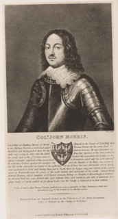 Reproduction of a print of a portrait of John Morris, reproduction, page, photomechanical print,
