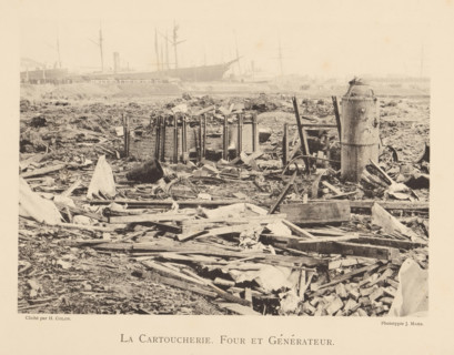 Remains of the oven and generator of a munitions factory that exploded in Oosterweel near Antwerp