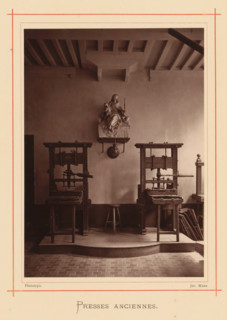 Presses anciennes, Printing presses in the house of Christoffel Plantijn, page, photomechanical