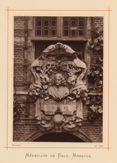 Bust of Balthasar (II) Moretus, Médaillon de Balt. Moretus, page, photomechanical print, maker: