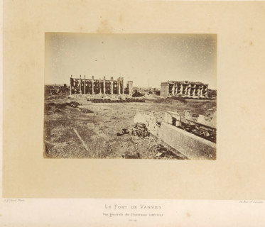 View of Fort de Vanves in Vanves after the destruction by the Paris Commune, Le Fort de Vanves. Vue