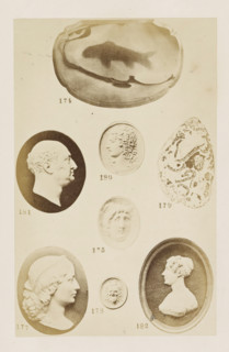 Six portraits in relief and two chalcedones, photograph, page, number: '174 - 182', photographer: F