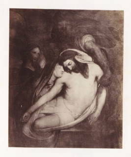 Photo reproduction of The Entombment of Christ by Antoine Wiertz, photograph, reproduction, page,