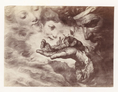 Photo reproduction of The things of the present versus the people of the future by Antoine Wiertz,