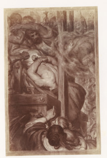 Photo reproduction of Thoughts and visions of a severed head. Left panel: First minute by Antoine