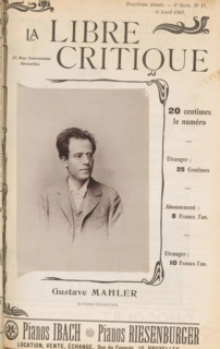 Gustave Mahler, Portrait of Gustav Mahler, page, photomechanical print, inscription: 'Artiste