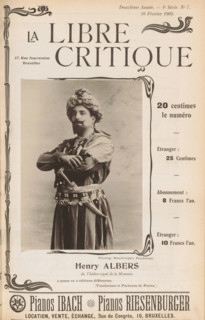Portrait of Henri Albers, Henry Albers, page, photomechanical print, inscription: 'du Théâtre
