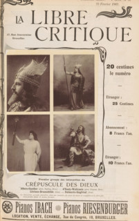 Four portraits of actors from a performance of Götterdämmerung, Premier groupe des interprètes du