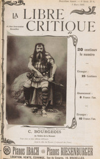 Portrait of Mister Bourgeois as Hagen in Götterdämmerung, C. Bourgeois, page, photomechanical