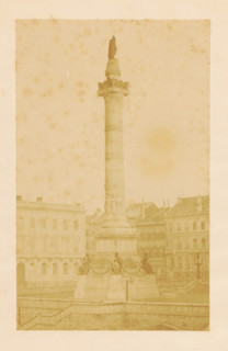 View of the Congress Column in Brussels, photograph, page, check stamp: 'RADOUX, IMPRIMERIE,