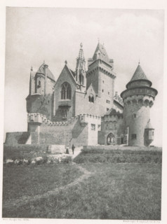 View of Burg Kreuzenstein, Burg Kreuzenstein, page, photomechanical print, photographer: Wilhelm