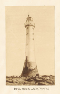 Bell Rock Lighthouse, View of the Bell Rock lighthouse, photograph, page, Scotland, c. 1867 - c.
