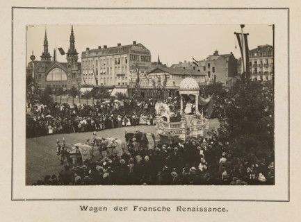 Wagon of the French Renaissance, photograph, page, Antwerp, c. 1899, photographer, paper, printing,