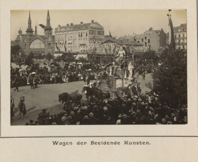 Wagon of visual arts, photograph, page, Antwerp, c. 1899, photographer, paper, printing, height 98