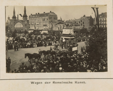 Wagon of Roman art, photograph, page, Antwerp, c. 1899, photographer, paper, printing, height 98 mm