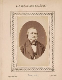 Portrait of an unknown man, photograph, page, inscription: '(Publication de la Revue de literature
