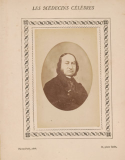 Portrait of an unknown man, photograph, page, inscription: 'Publication de la Revue de literature