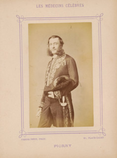 Portrait of Piorry, Piorry, photograph, page, inscription: 'Publication de la Revue de literature