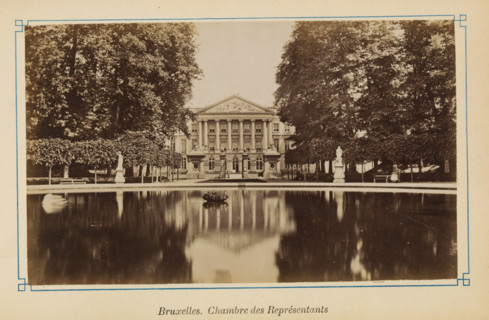 View of the Palace of the Nation in Brussels, Bruxelles. Chamber of Representatives, photograph,