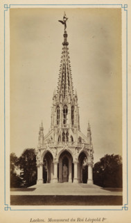 View of the Monument to the Dynasty, Laeken. monument du Roi Léopold 1er, photograph, page, Laeken,