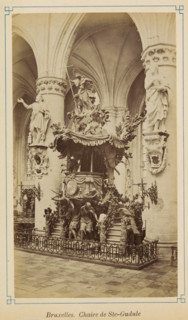 Pulpit of the Cathedral of Saint Michael and Saint Gudula in Brussels, Bruxelles. Chaire de