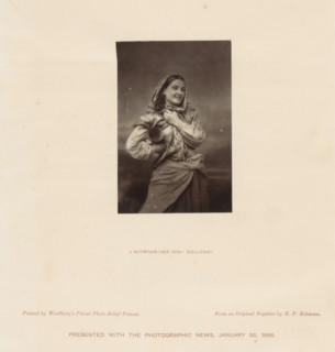 Portrait of an unknown young woman with a water jug, A mountain-dew girl: Killarney, page,