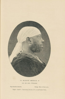 Sa Majesté Ménélik II, Roi des Rois d'Éthiopie, Portrait of Menelik II, page, photomechanical