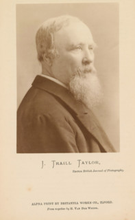 J. Traill Taylor, Portrait of John Traill Taylor, photograph, page, inscription: 'Editor British