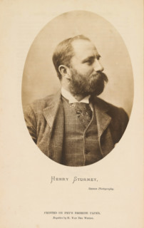 Henry Sturmey, Portrait of Henry Sturmey, photograph, page, inscription: 'Editor Photogrpahy,