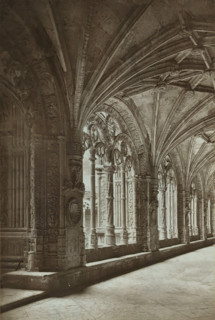 The cloisters of Belem, Cloister of the Hieronymite Monastery in Lisbon, page, photomechanical