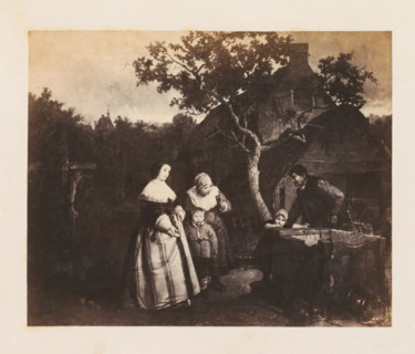 Photo reproduction of La visite de la ferme by Joseph Lies, photograph, reproduction, page, after