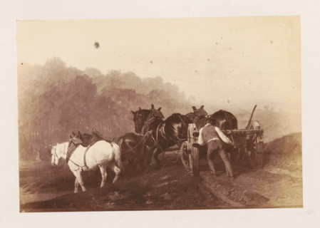 Photo reproduction of L'Attelage by Edmond Tschaggeny, photograph, reproduction, page, after