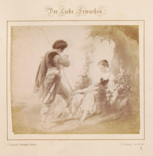 Awakening Love, Photographic reproduction of a design by a loving couple by J. Carpey, photograph,