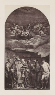 Photo reproduction of an engraving after Collected Works by Titian in the Vatican, photograph,