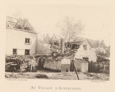 Au Village d'Austruweel, Destroyed houses in Oosterweel after the explosion of a munitions factory