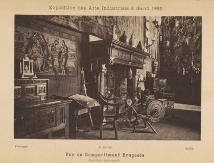 Interior of the Brussels part of the Exposition des Arts Industriels, Vue du compartment Brugeois