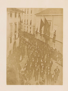 Funeral procession of Henri d'Artois, photograph, page, photographer: A. Vallois, Göritz (Austria),
