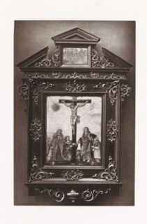 Enamel image of the crucifixion of Christ, displayed during the Exposition Rétrospective of 1873 in