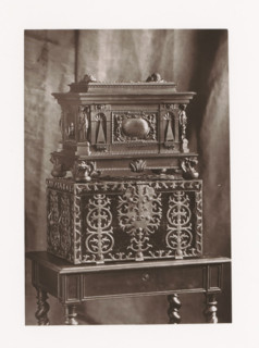 Two chests, displayed during the 1873 Exposition Rétrospective in Tours, France, page,