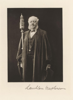 Portrait of Lauchlan Macpherson, page, photomechanical print, cliché maker: T. & R. Annan & Sons,