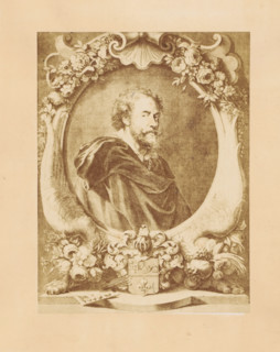 Photographic reproduction of an engraving of a portrait of Peter Paul Rubens by Jean-Marc Nattier,