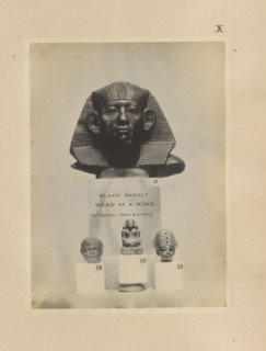 Four Egyptian objects, including a fragment of a sculpture, the head of a pharaoh and a sculpture