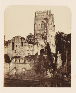 East side of the Fountains Abbey near Ripon, photograph, page, photographer: Joseph Cundall,
