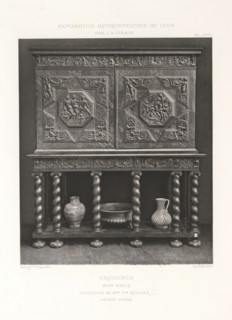 17th-century wooden sideboard, at the Exposition Rétrospective of 1877 in Lyon, France,