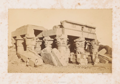 Two unknown men at the ruins of the temple of Kom Ombo, Koum Ombo, page, This photo is part of a