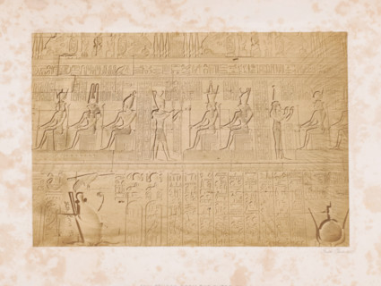 Hieroglyphics on the outer wall of the temple complex at Denderea, Sculptures from the outer wall,