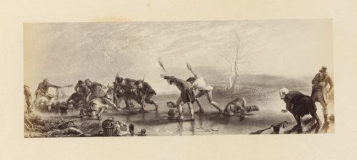 Photo reproduction of an engraving by Curlers, after the painting by Sir George Harvey, photograph,